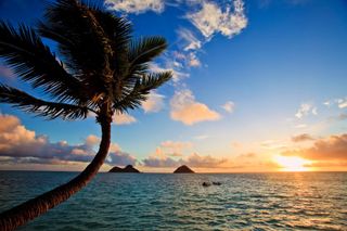 pacific sunrise at lanikai, hawaii