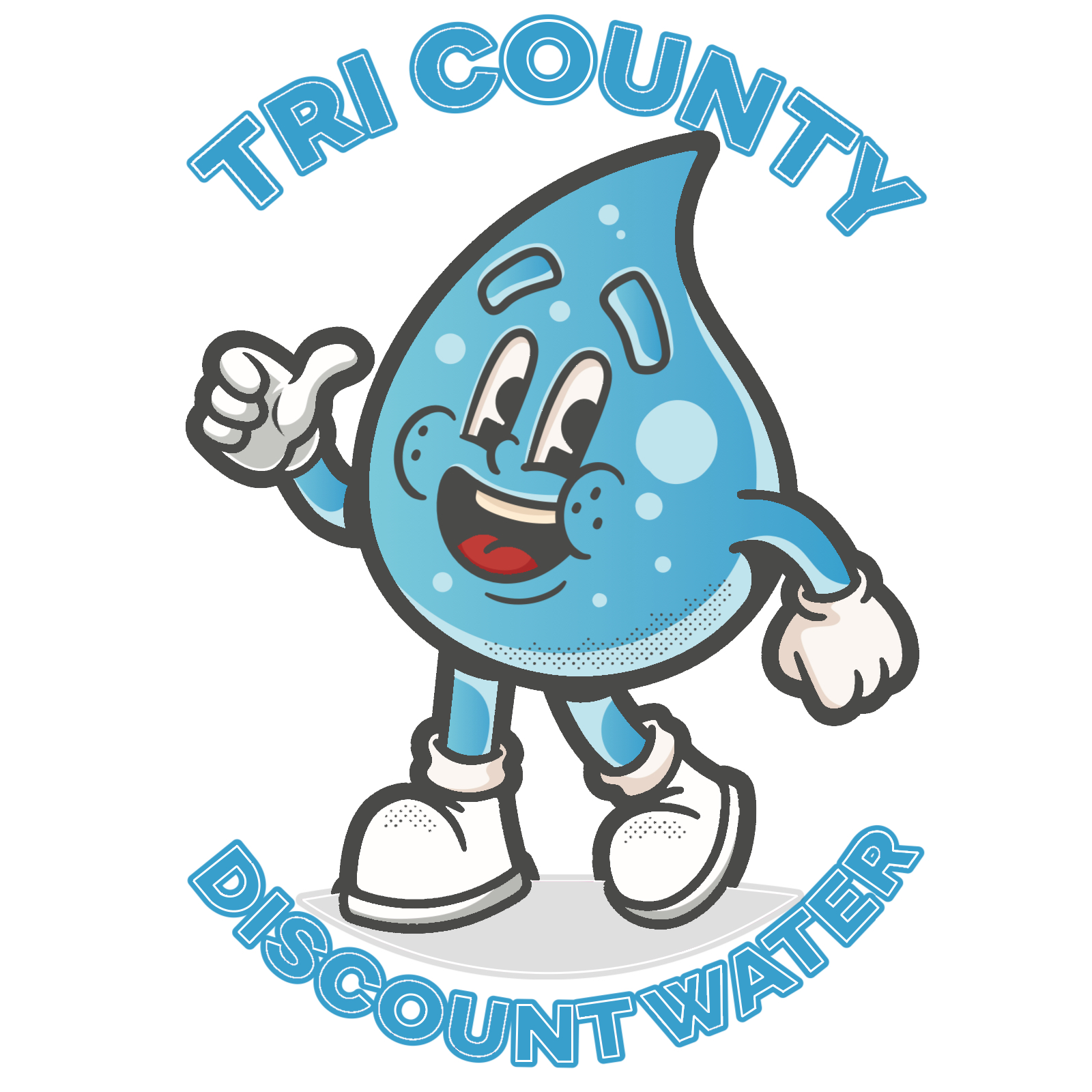 a logo for tri county discount water treatment experts