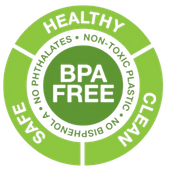 a green circle that says healthy bpa free
