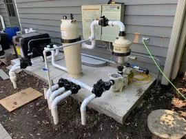 a sand filter for a pool that has been pumped