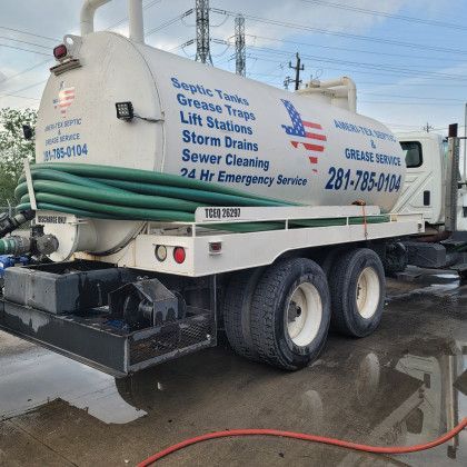 Ameri-Tex Septic and Grease Service truck