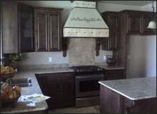 Kitchen With Dark Brown Cabinets — Medford, OR — Gary Smith Custom Cabinet Shop