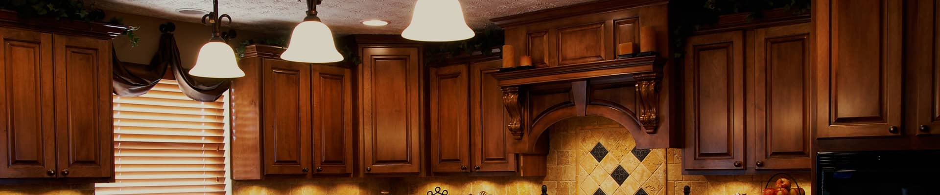 Brown Cabinets And Lighting — Medford, OR — Gary Smith Custom Cabinet Shop