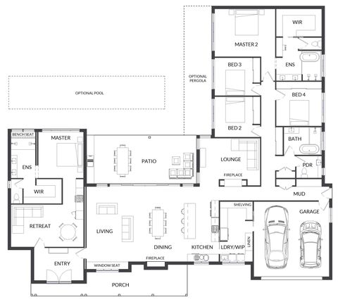 Single Builders - Tamworth Builders - HSB 4 House Plan