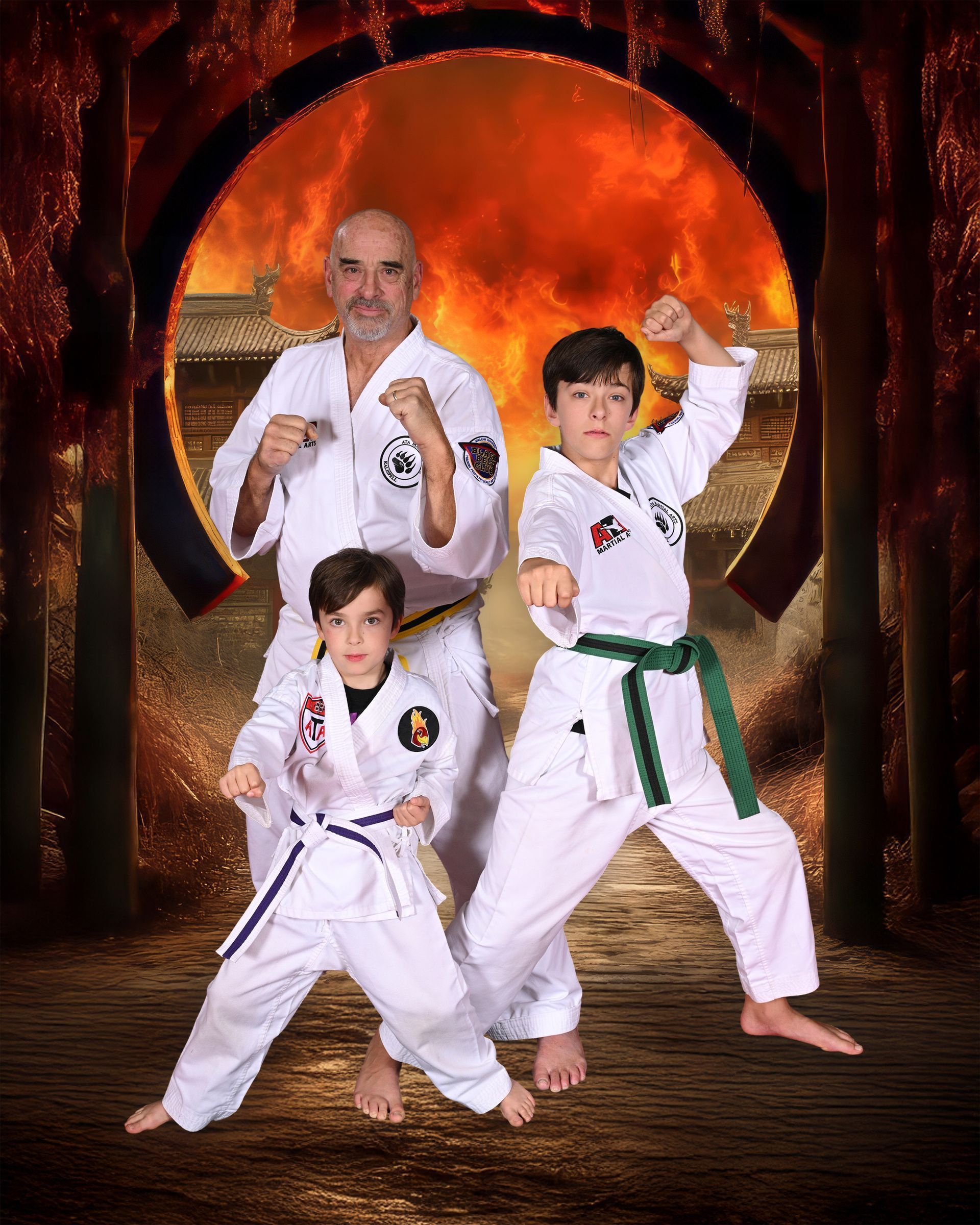 families can train in the same classes in taekwondo at Kalispell ATA