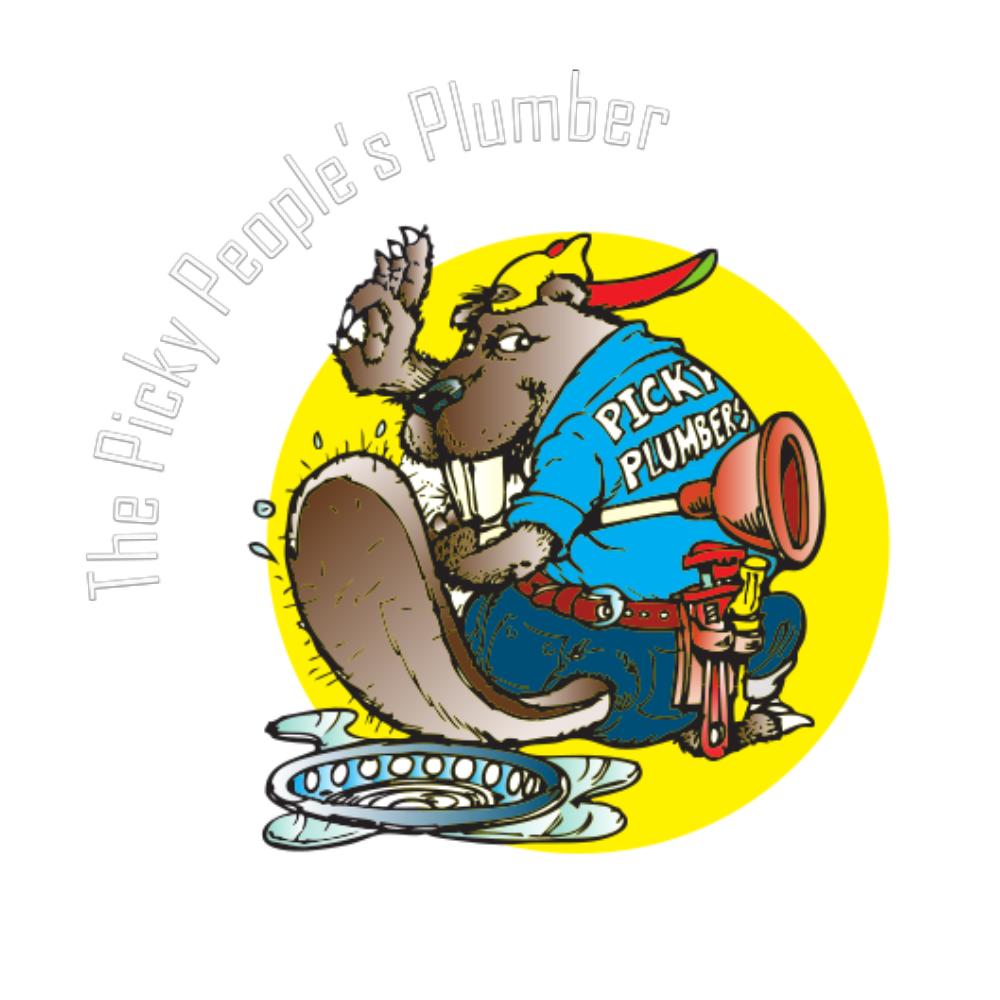 Ruiz Plumbing's beaver mascot logo