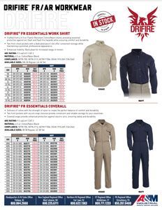 NSA Drifire flame resistant clothing