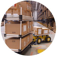 Effibot AMRs can tow up to 1,100 lbs