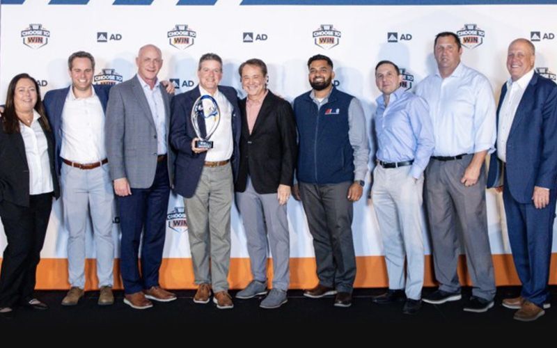 A&M Industrial team proudly accepting the 2025 AD Giving Back Award