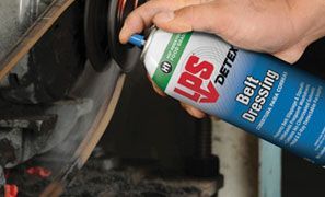 LPS Detex food safe belt dressing in use