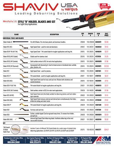 Shaviv deburring sales flyer