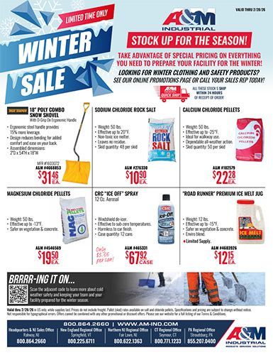 winter salt and ice melt sale for facility winter preparation