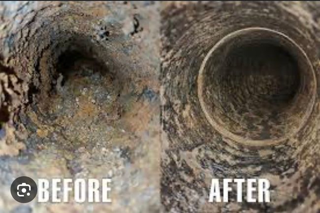 A before and after picture of a hole in the ground.