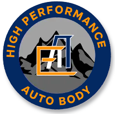 Blue and orange logo: