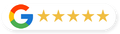 Google logo with five gold stars, indicating a five-star rating.