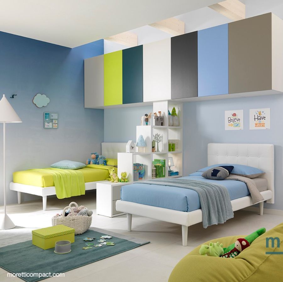 cameretta verde e blu