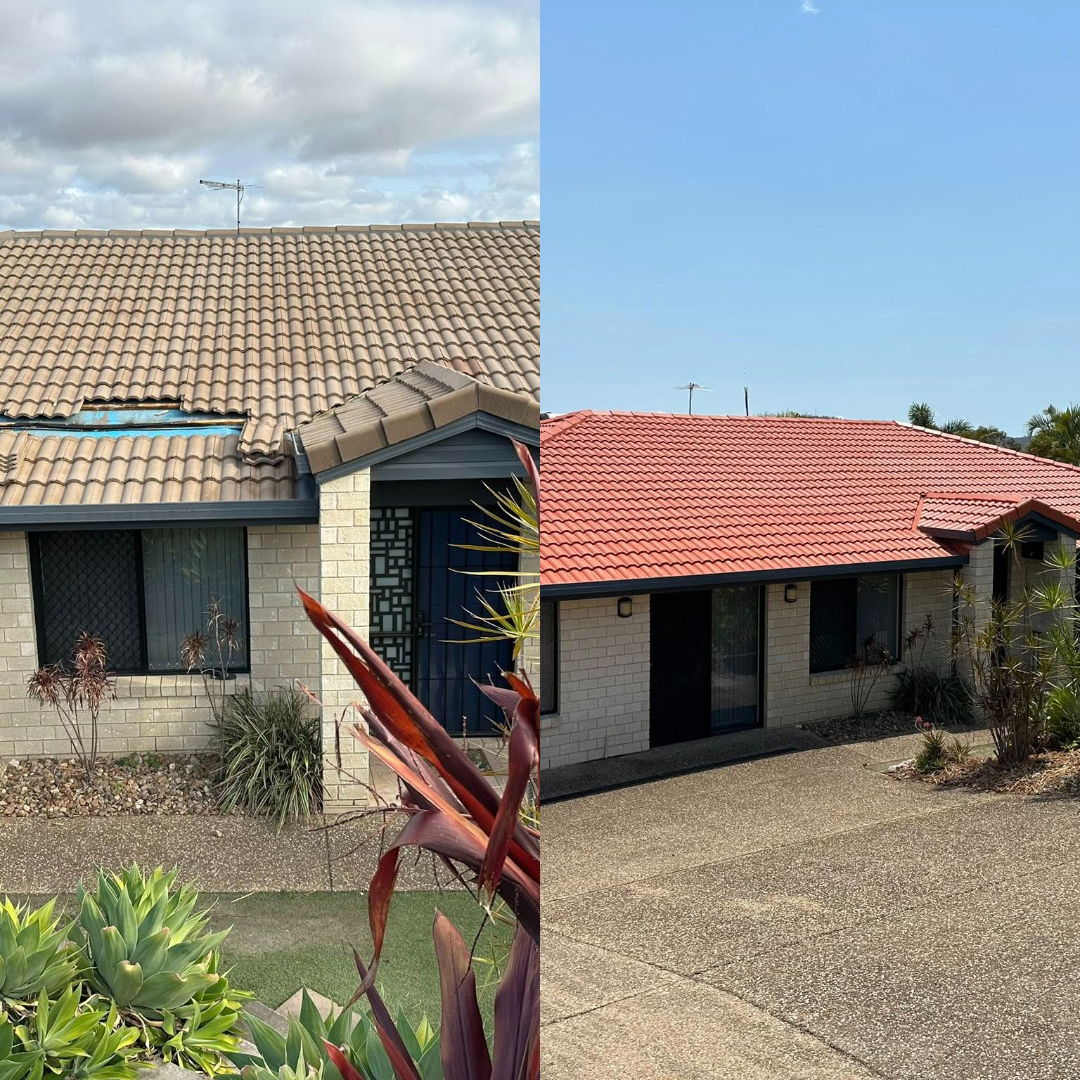 Close-up of Gray Concrete Roof Tiles. the Tiles Overlap and Are Textured — Roof Tek CQ in Rockhampton, QLD