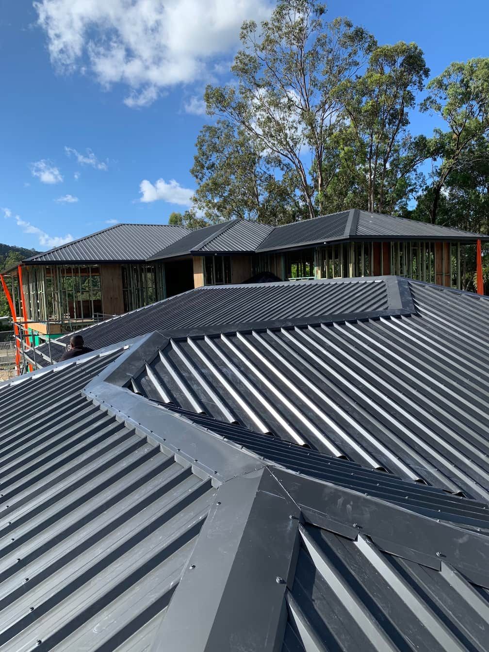 A colorbond metal roof