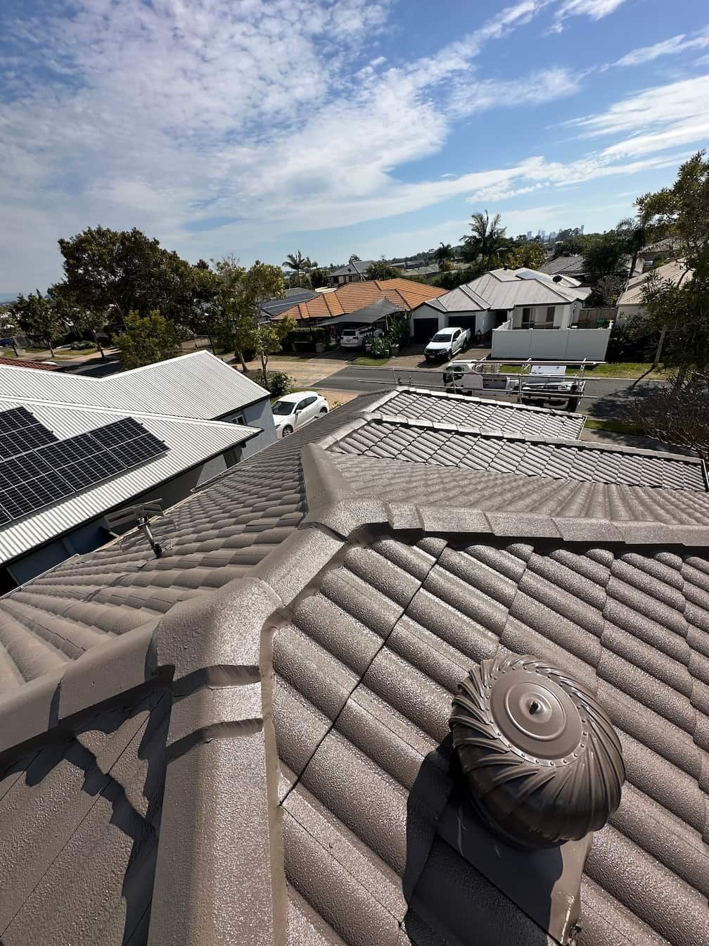 A roof recently repointed on the Gold Coast.