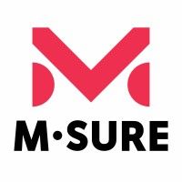 Red "M" logo with two circles and the text "M SURE" in black.