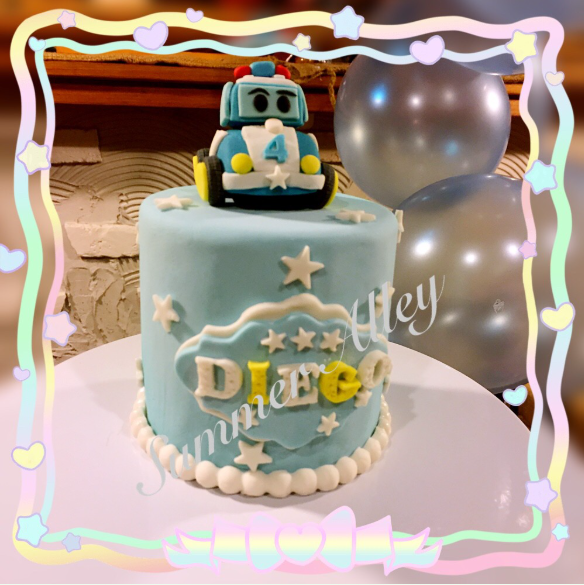 立體卡通造型翻糖6吋蛋糕