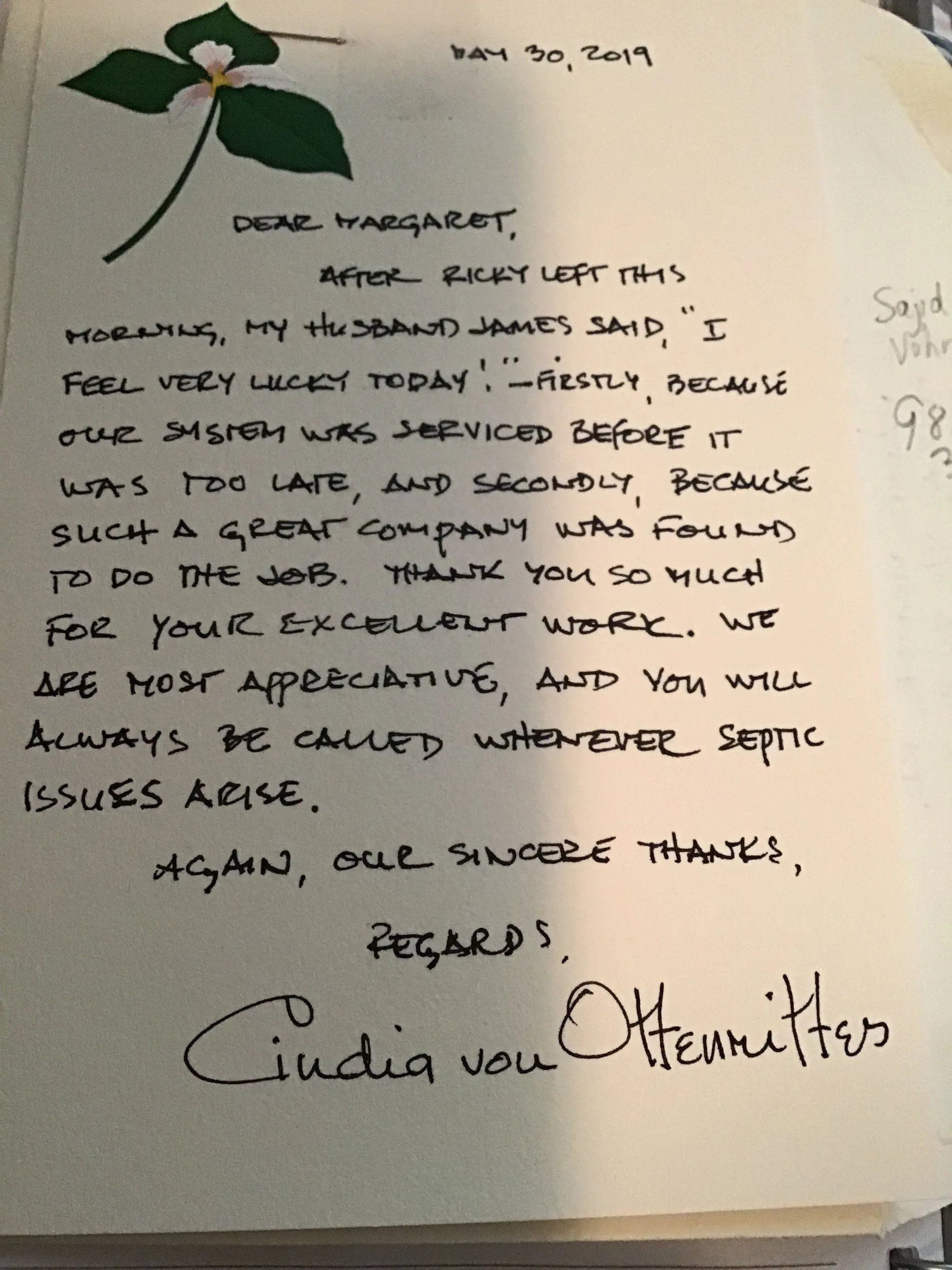 Customer Feedback | Scottsville, VA | Arthur's Septic Service