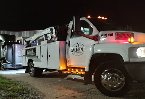 A tow truck with the number 137 on it