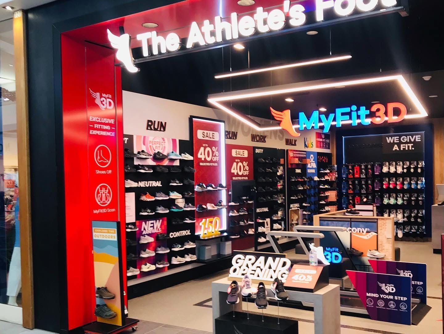 The Inside Fitout Of A Shoe Store Called The Athlete 's Foot — Nyon Shopfitters in Morisset, NSW