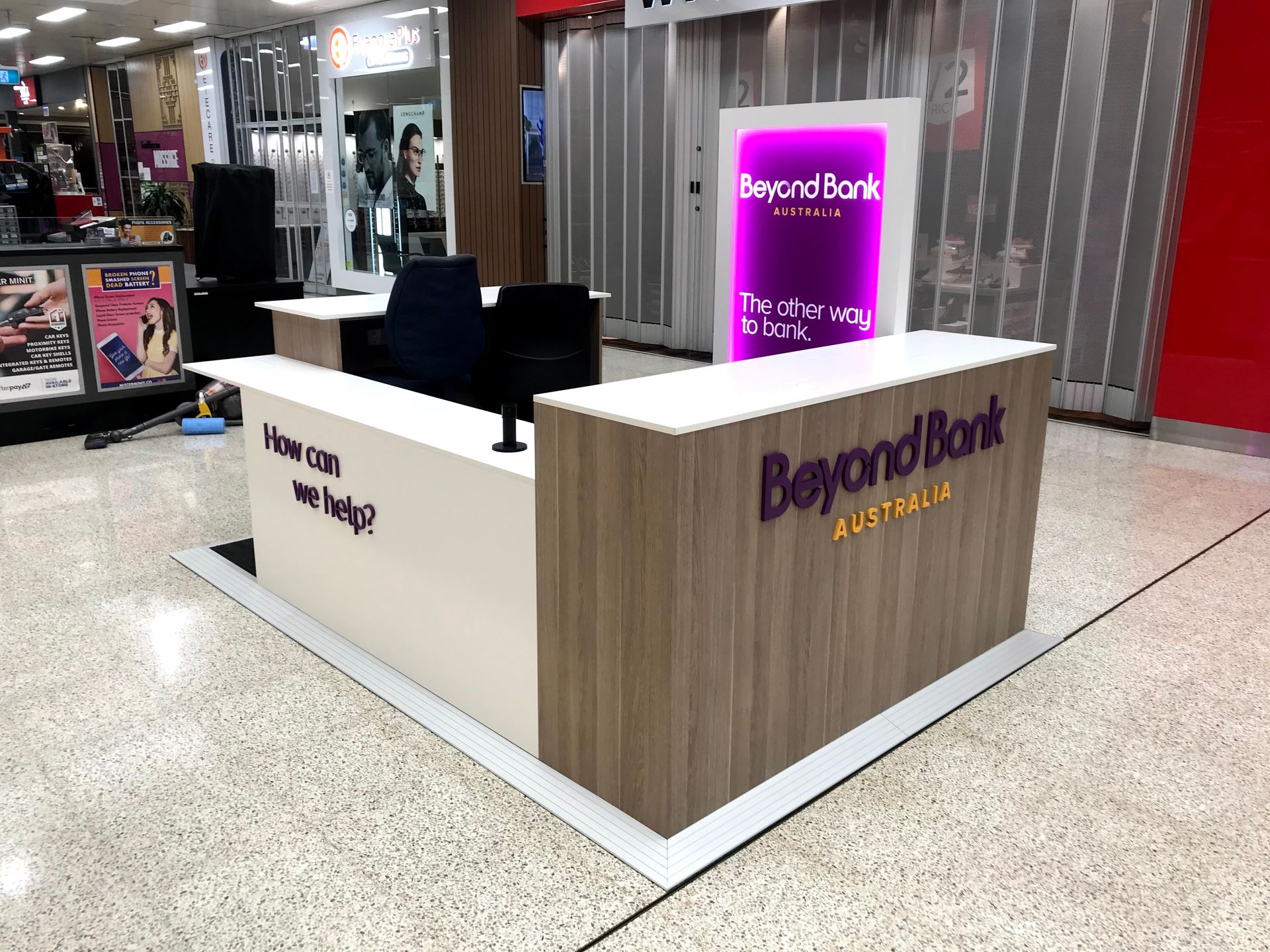A Beyond Bank Pop-Up in a Shopping Mall — Nyon Shopfitters in Morisset, NSW
