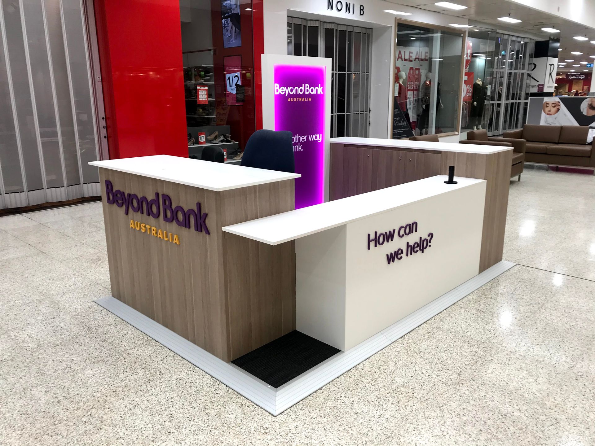 A Beyond Bank Pop-Up in a Shopping Mall— Nyon Shopfitters in Morisset, NSW