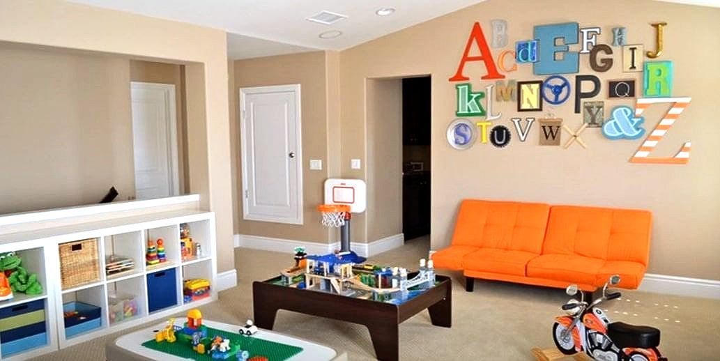 Basement renovation into a kid-friendly playroom