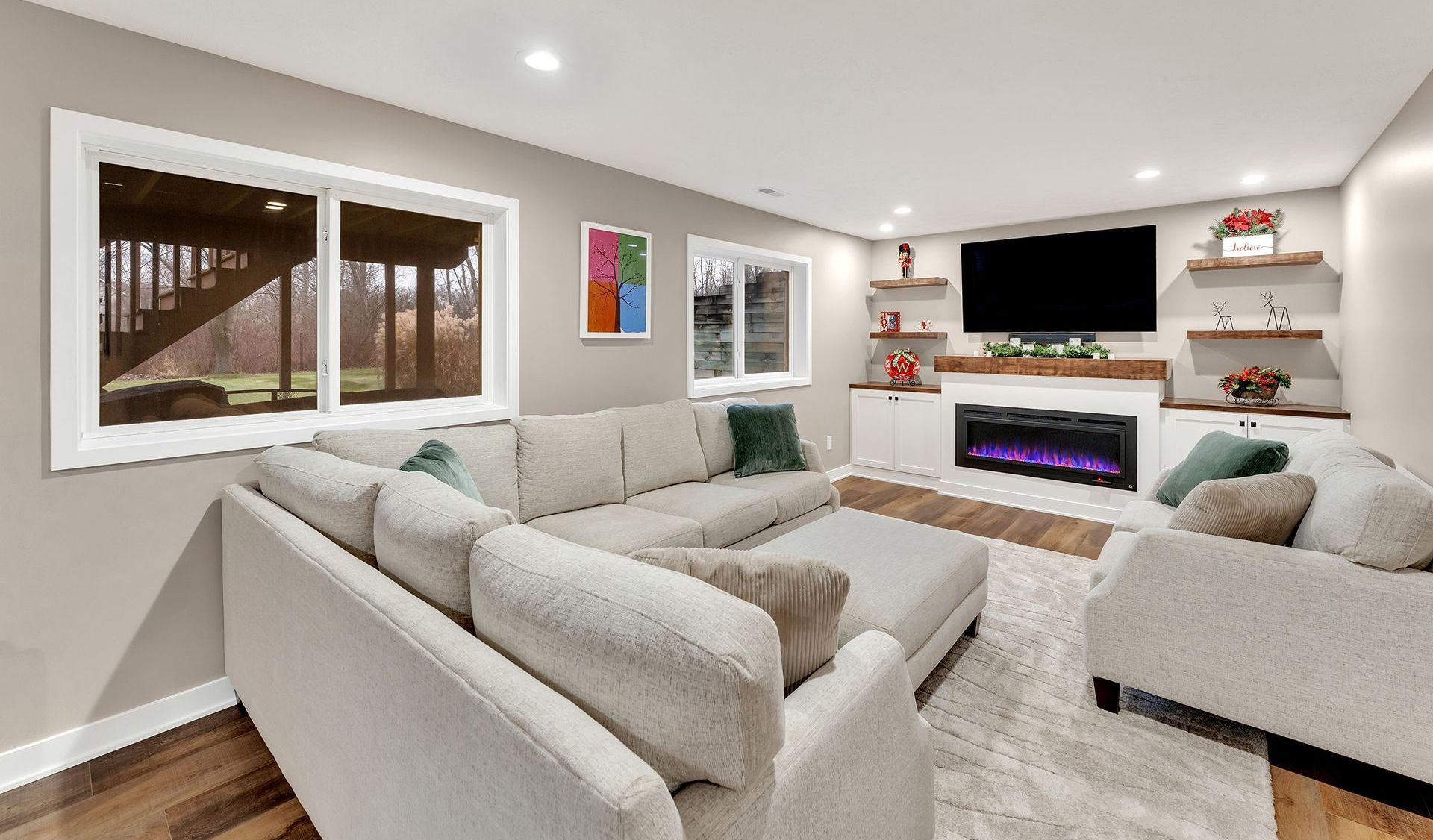 Grand Rapids Basement Pros finished basement projects in Byron Center, MI