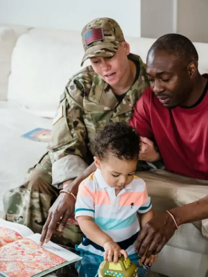 Military veteran and child — telehealth therapy for veterans in Chesapeake, VA