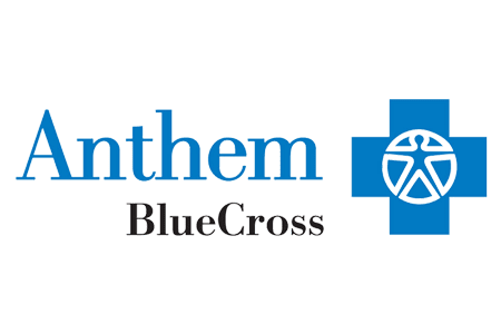 Anthem Blue Cross logo with a blue cross and text.