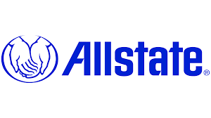 Allstate logo: blue hands cupping in a circle next to the word 