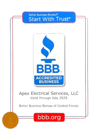 Apex electrical services llc is a bbb accredited business