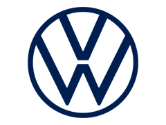 Volkswagen logo: A blue 