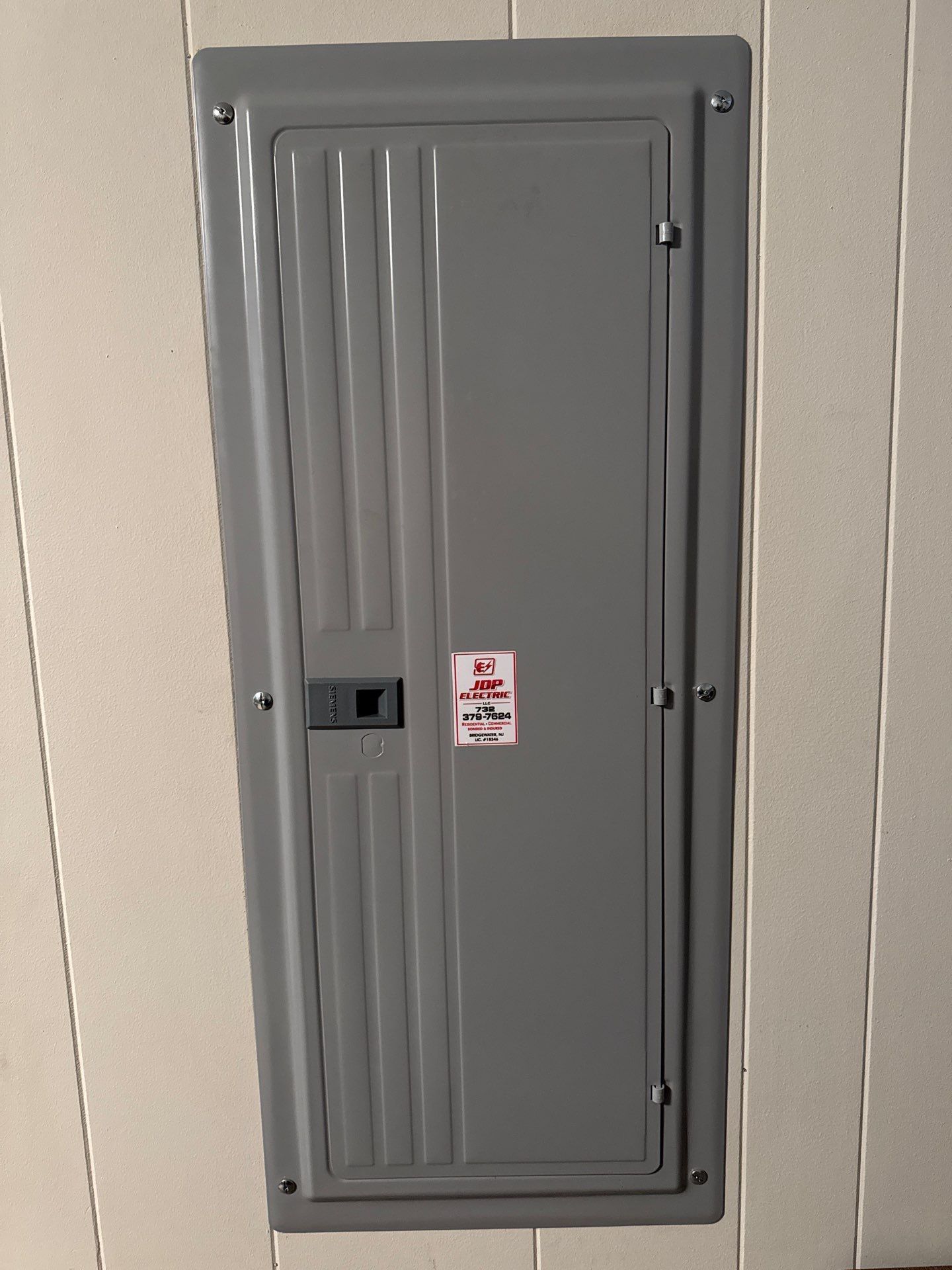 200 amp electrical service upgrade with new panel, grounding, and EV charger wiring completed in Bound Brook NJ by JDP Electric.