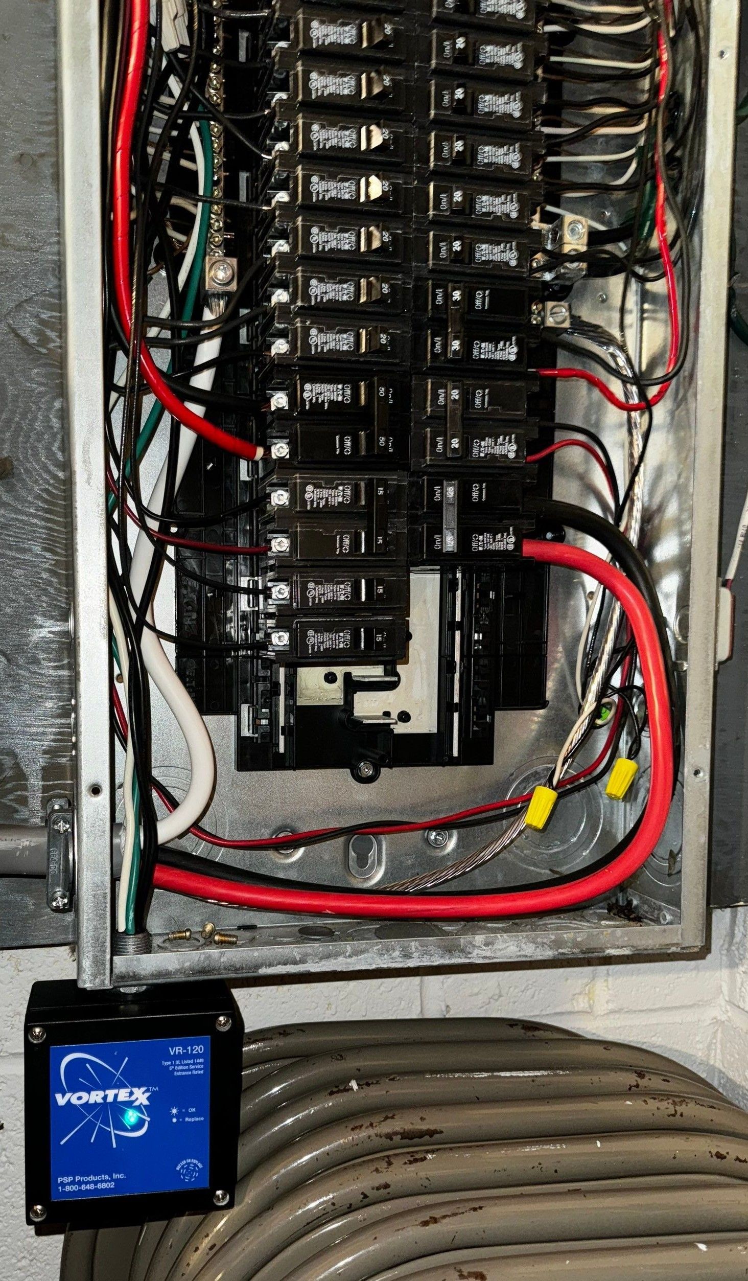 Whole-home surge protection installed inside a residential electrical panel