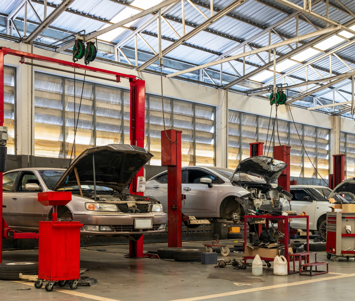 Cars in Garage | Old Dominion Tire Services Inc