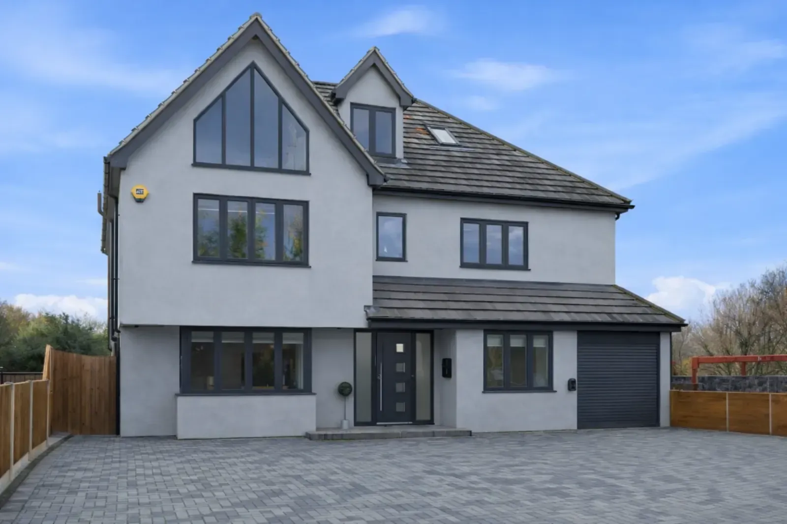 Freshly rendered house exterior in Billericay, Essex