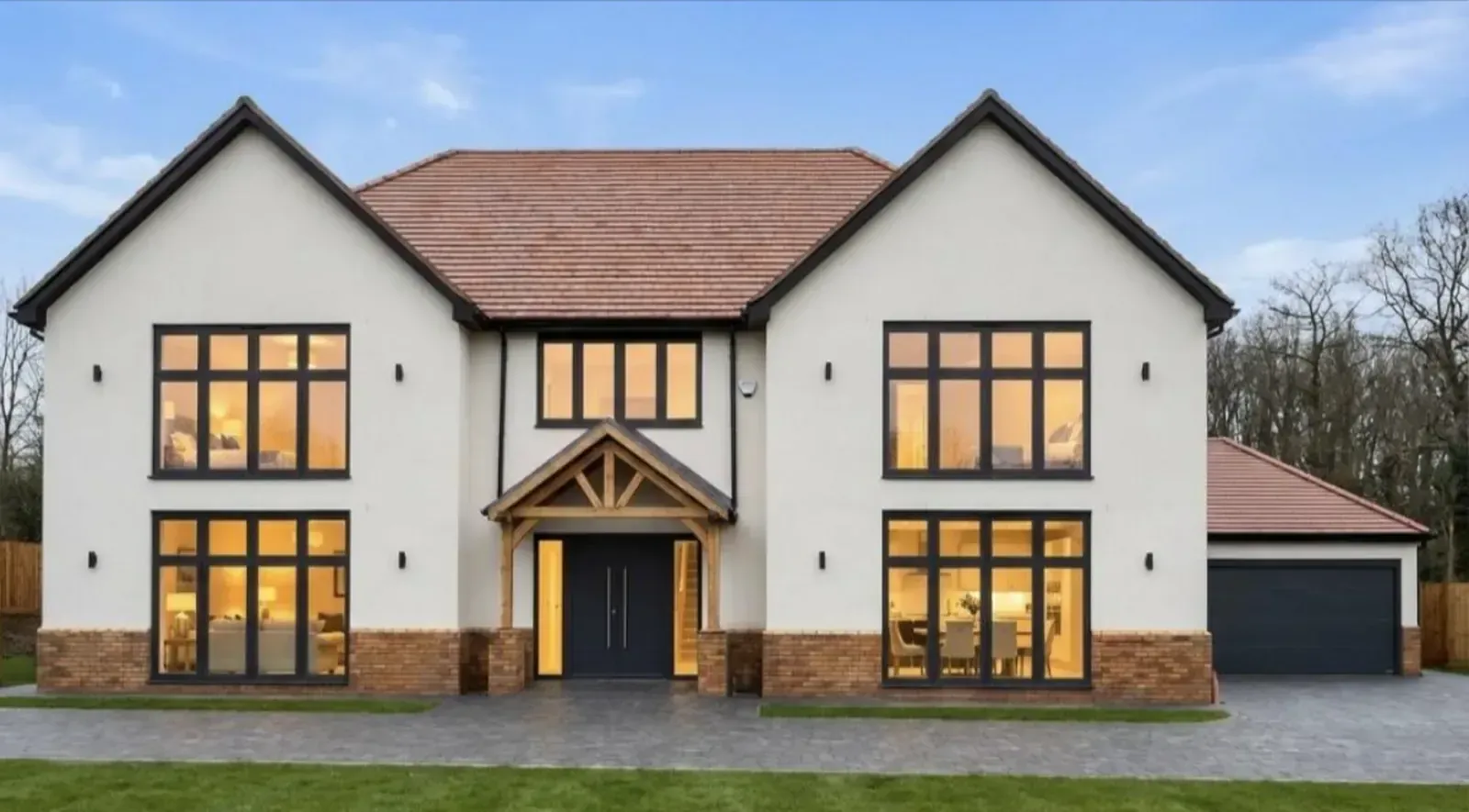 Freshly rendered house exterior in Brentwood, Essex