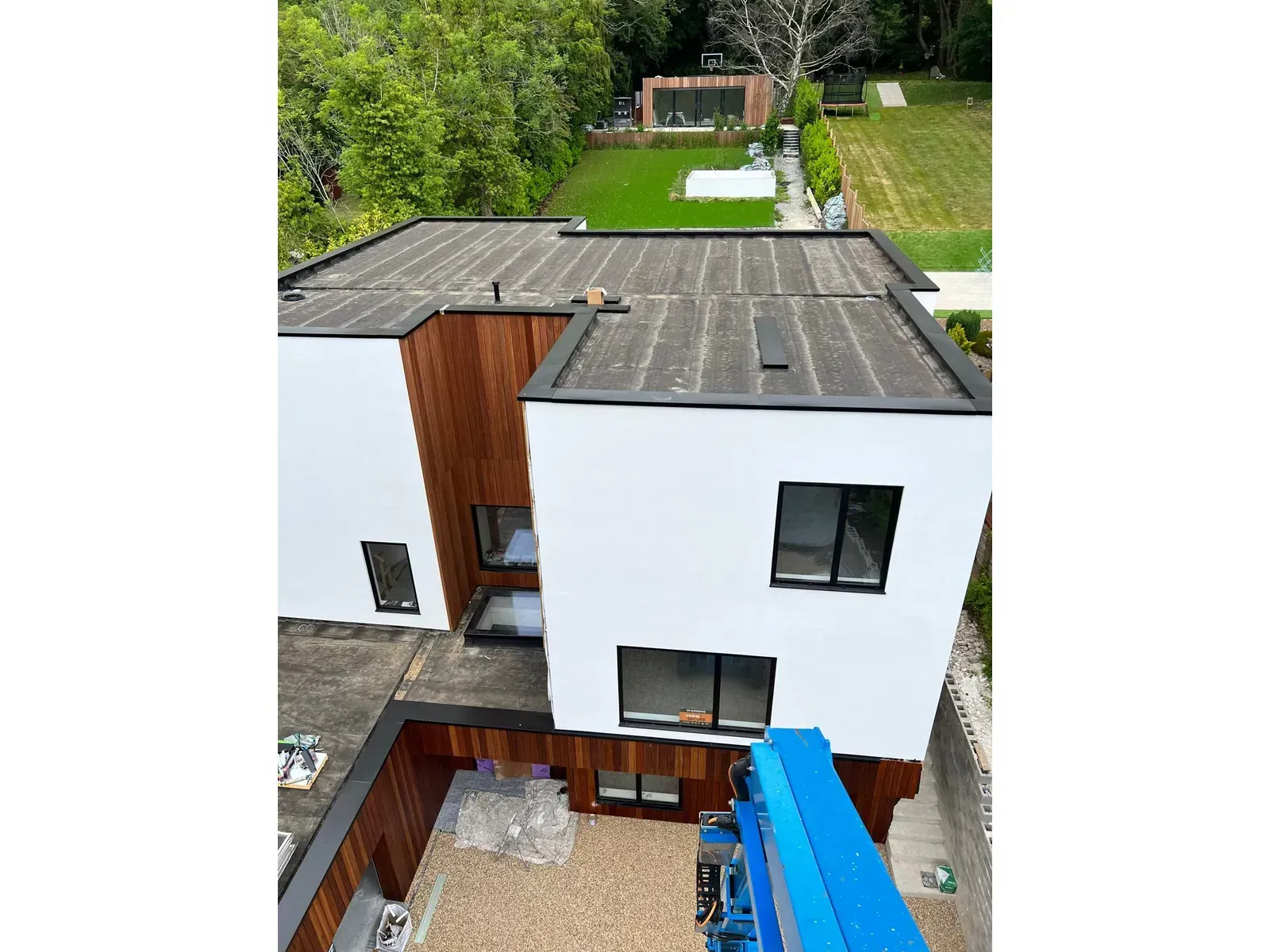 Finished silicone render exterior on a new build in Brentwood, Essex.