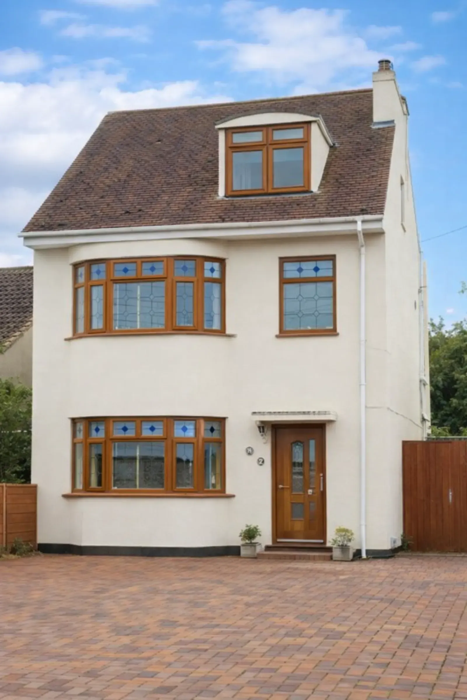 Freshly rendered house exterior in Wickford, Essex