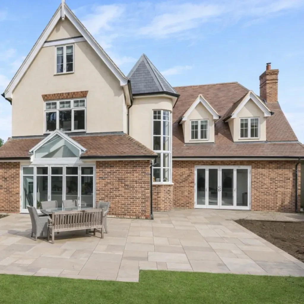 Freshly rendered house exterior in Colchester, Essex