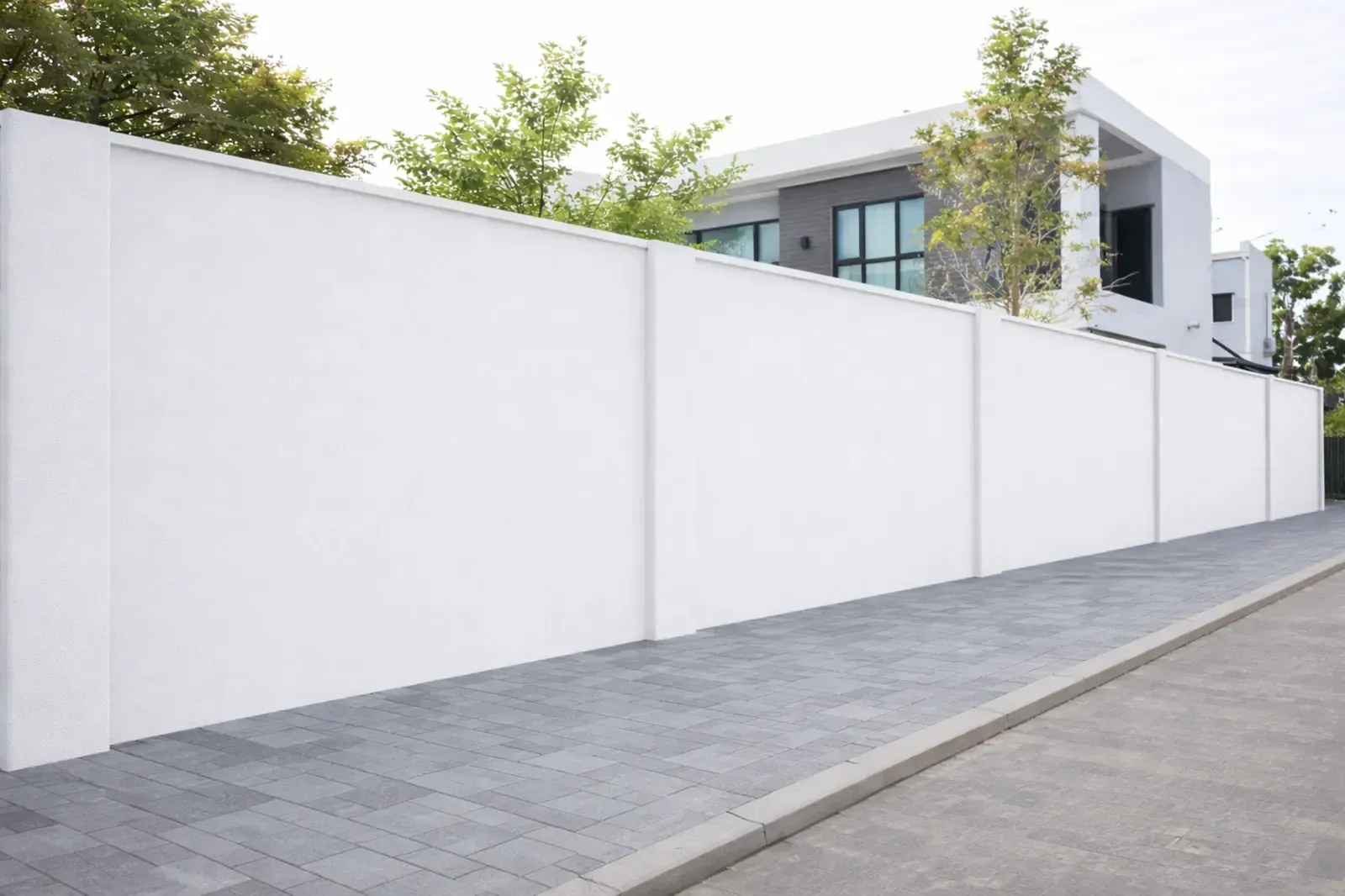 Freshly rendered exterior wall in Epping, Essex