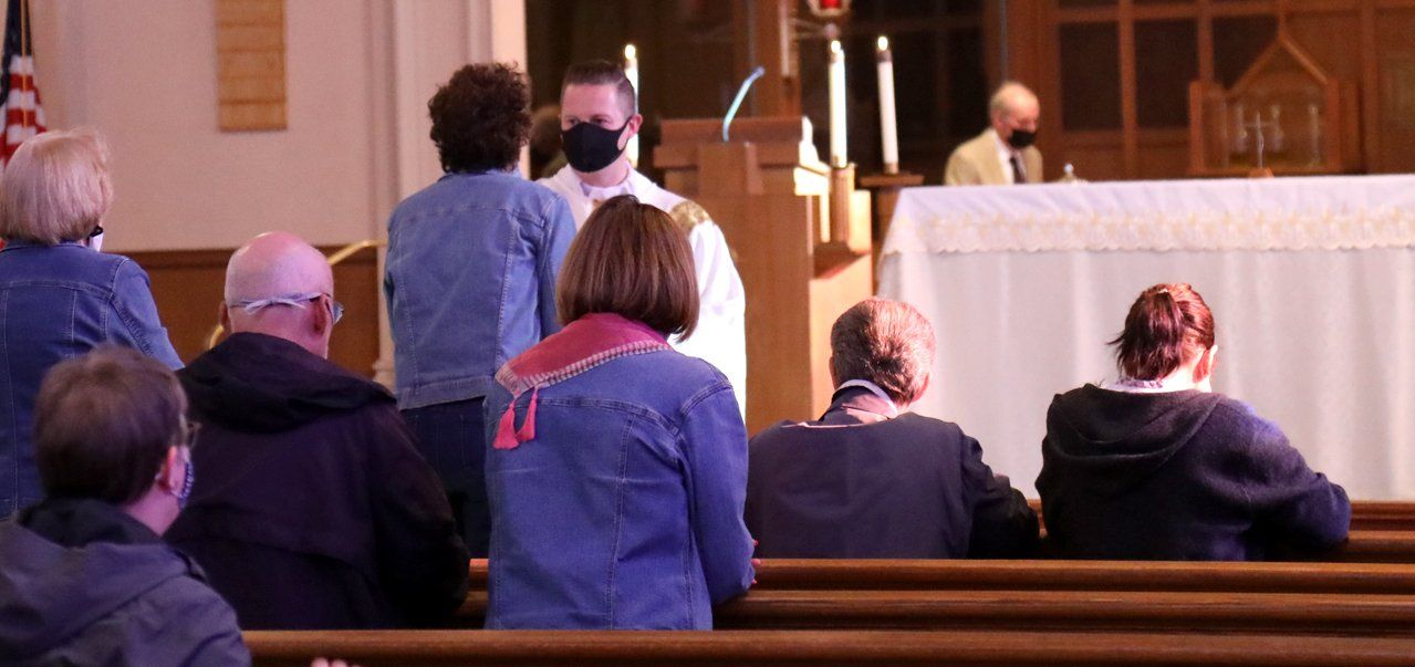 Parishioners at Mass