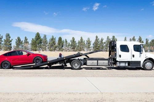 Tesla and EV towing on flatbed in Atlanta GA by C3M Towing