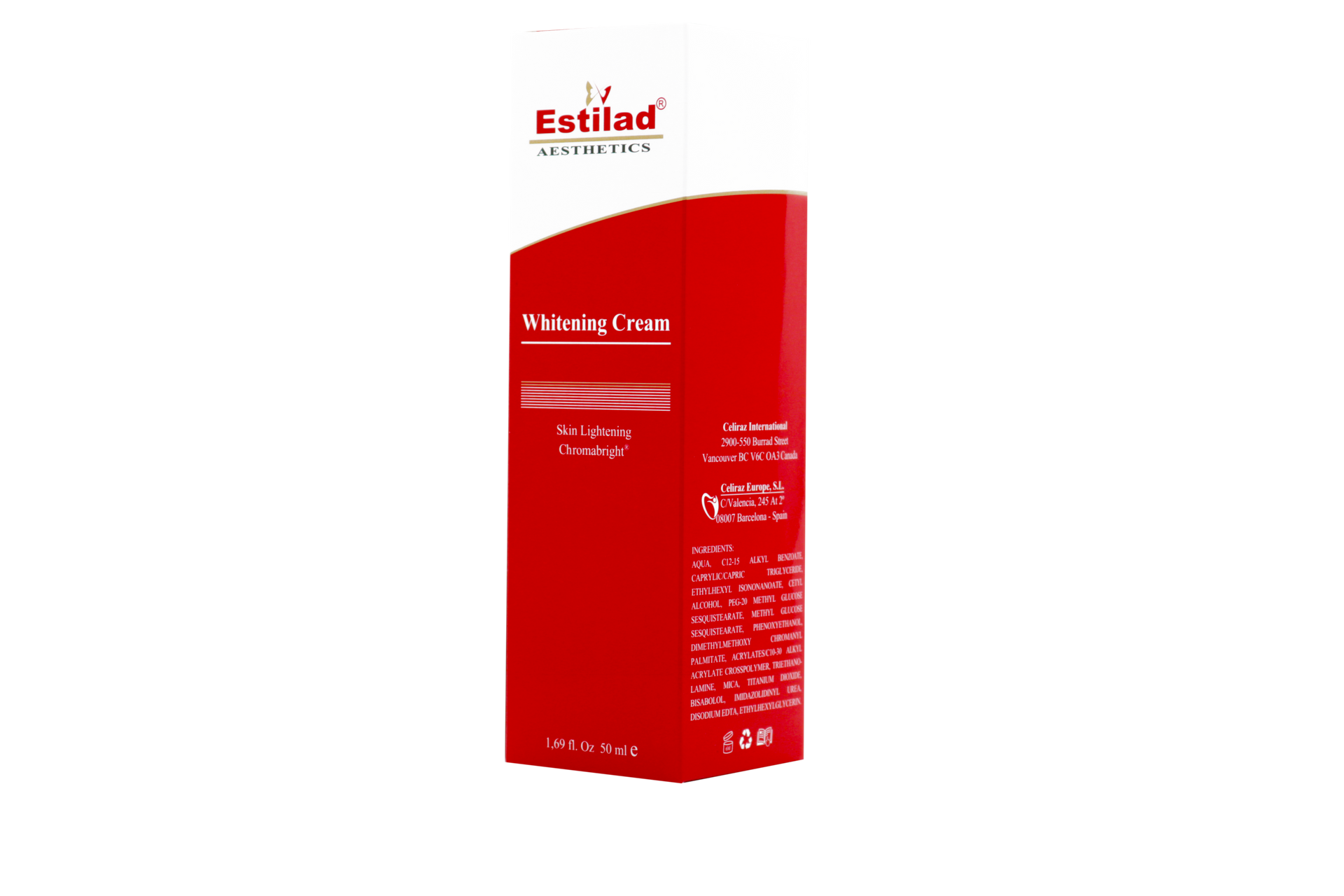 Red and white box of Cetaphil Moisturizing Cream, with text and logo visible.