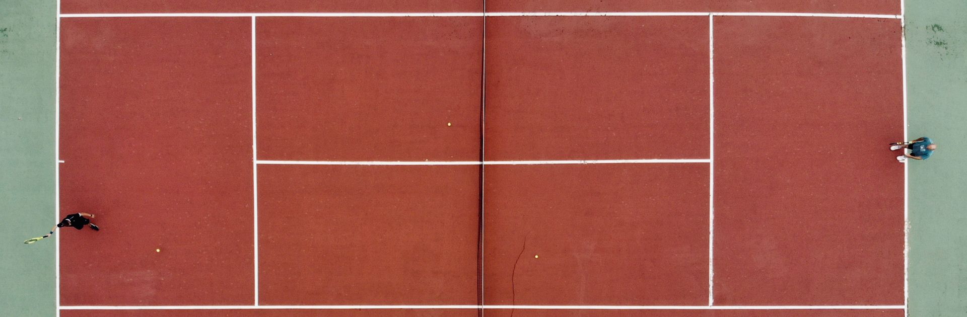 Tennis court of the campsite in Bergamo province, Italy